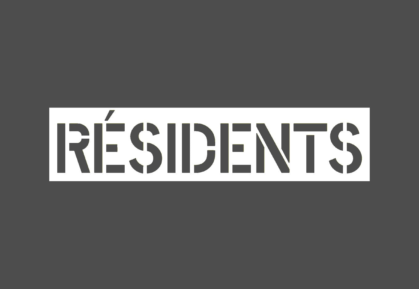 Résidents Pochoir