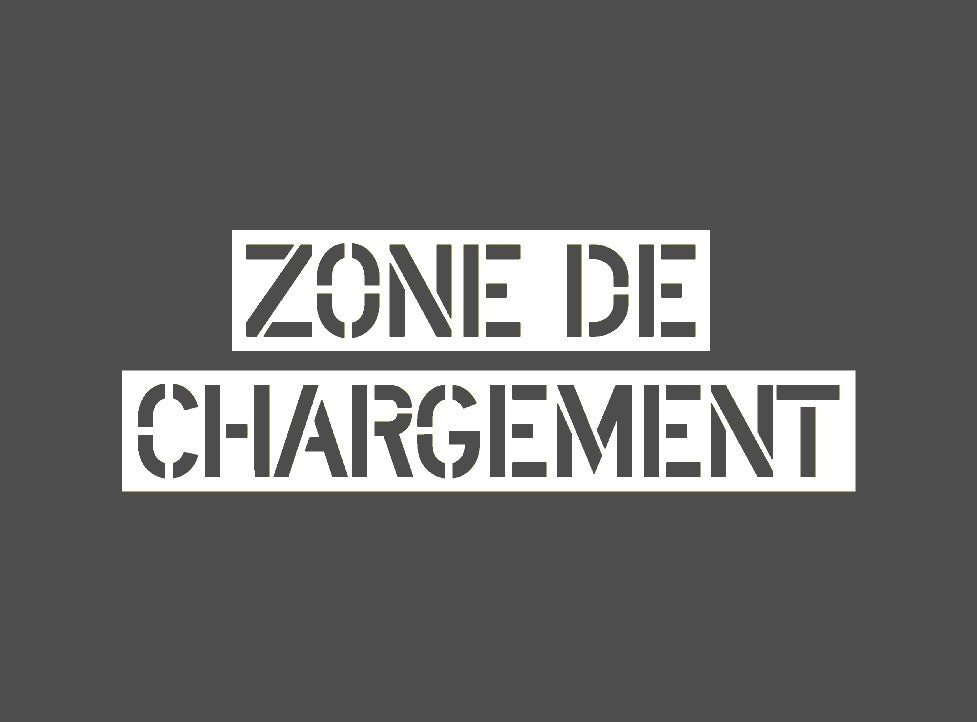 Zone de Chargement Pochoir