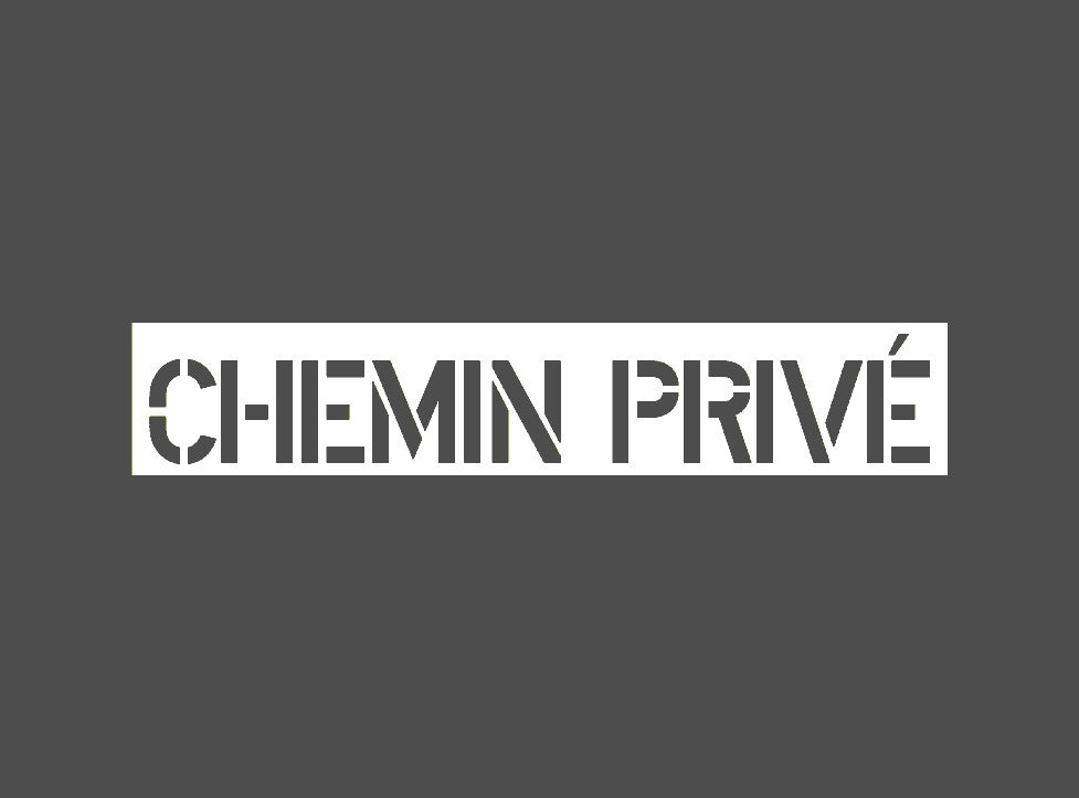 Chemin privé Pochoir