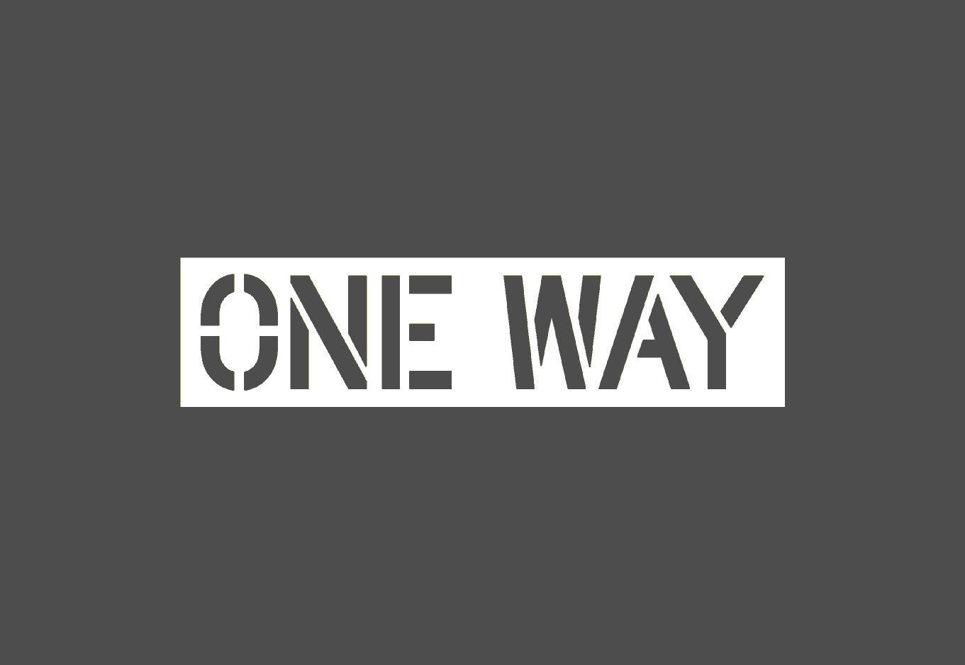 One Way Stencil – Canada Stencil and Sign