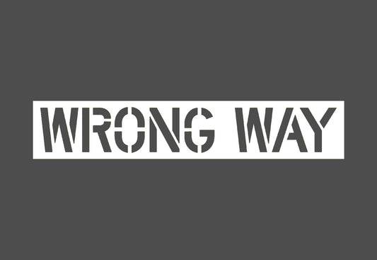 Wrong Way Stencil